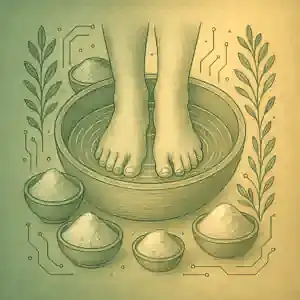 Castor oil foot soak setup—depicting WELLBEING DESIGN’s natural method for autonomic and fascia recalibration