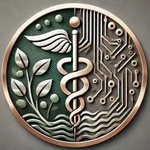 WELLBEING DESIGN emblem symbolizing the fusion of natural intelligence and digital diagnostics