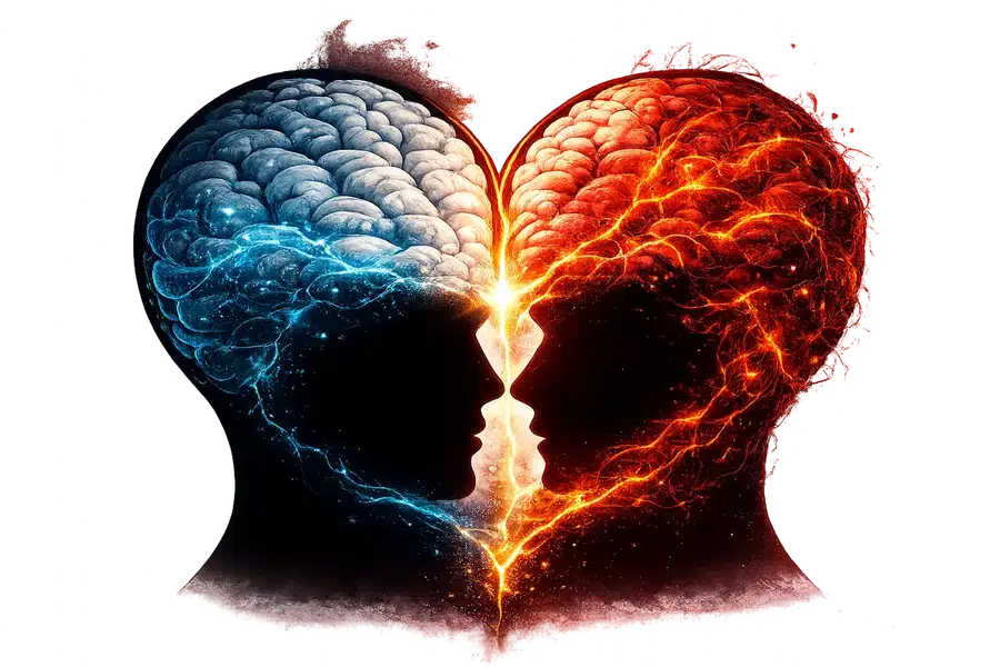 Psychological evaluation and mental wellbeing symbol